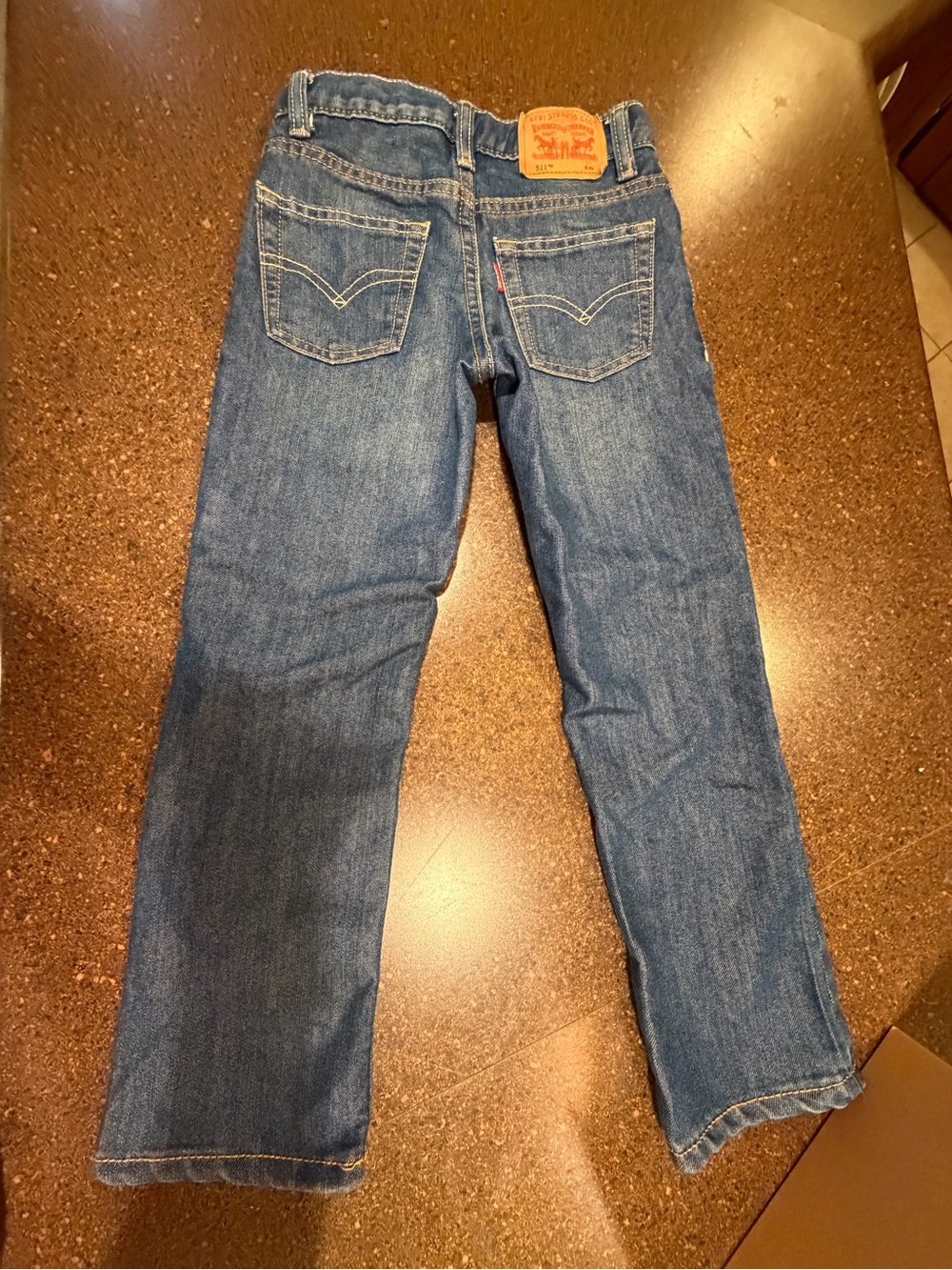 Levi's Boys Slim 501 Blue Straight-Leg Jeans